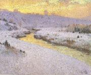 marc-aurele de foy suzor-cote Stream in Winter (nn02) oil painting on canvas